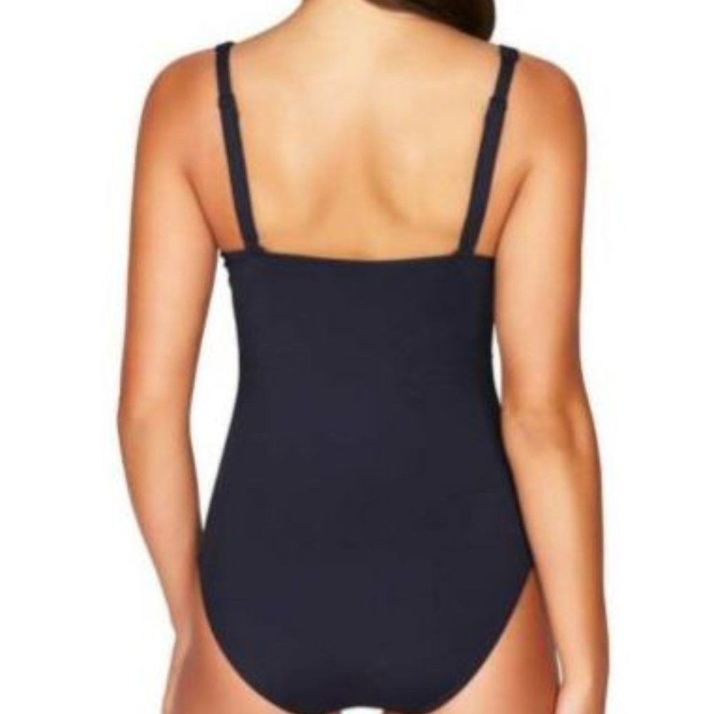 SEA LEVEL Cross Front Ruched Swimsuit - Picture 4 of 4